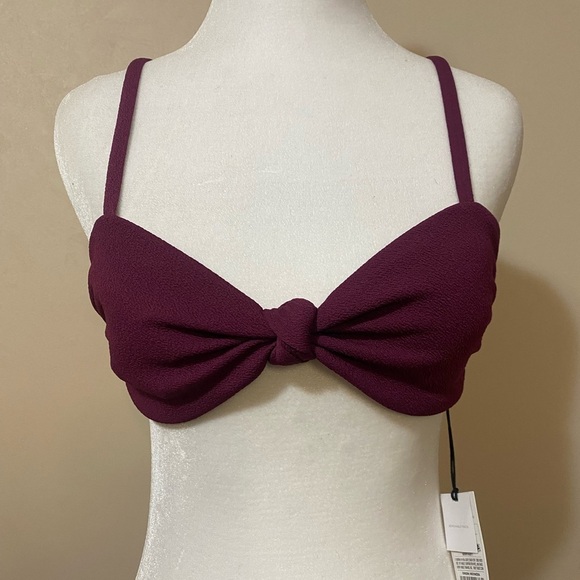 Shade & Shore Other - Shade & Shore Bikini Top NWT swimwear women’s juniors small wine burgundy